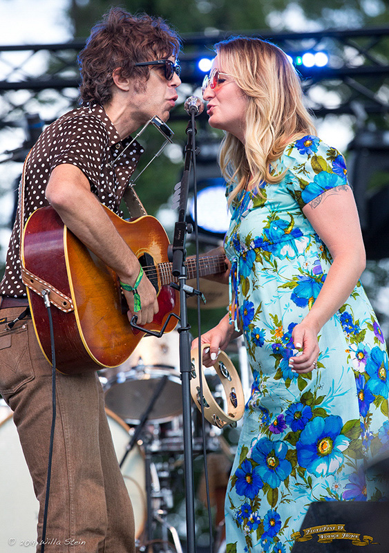 Color Photograph by Willa Stein of Jeremy Ivey and Margo Price performing at Floydfest