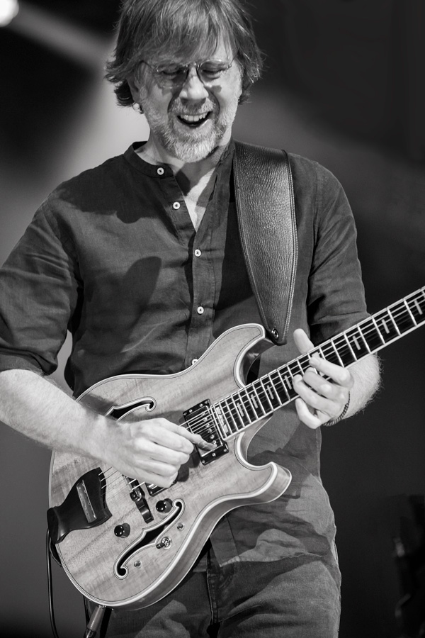 Black and White Photograph of Trey Anastasio Playing Guitar by Willa Stein